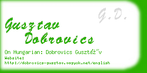 gusztav dobrovics business card